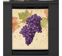 Mexpekil Grapes Purple Dishwasher Magnet Cover 23x26Inch Decorative Dish Washer Sticker for Front Door Waterproof Kitchen Appliance Panel Magnetic Decal