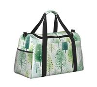 Mexpekil Green Fir Forest Duffel Bag Large Carry On Hand Luggage Bags Waterproof Weekender Bags Foldable Tote Bag for Travel Sports Gym Dance