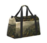 Mexpekil Green Forest Nature Duffel Bag Large Carry On Hand Luggage Bags Waterproof Weekender Bags Foldable Tote Bag for Travel Sports Gym Dance