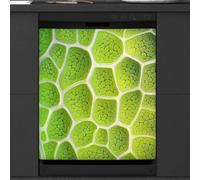 Mexpekil Green Plant Leaf Cell Dishwasher Magnet Cover 23x26Inch Decorative Dish Washer Sticker for Front Door Waterproof Kitchen Appliance Panel Magnetic Decal