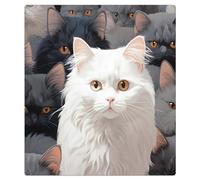 Mexpekil Grey White Cat Dishwasher Magnet Cover 21x26Inch Decorative Dish Washer Sticker for Front Door Waterproof Kitchen Appliance Panel Magnetic Decal