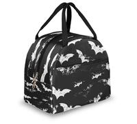 Mexpekil Halloween Animal Bats Thermal Lunch Bag Box for Kids Adults, Insulated Lunch Tote Cooler Bag for School Work Travel