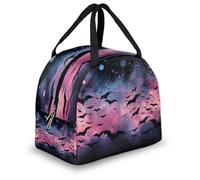 Mexpekil Halloween Bats Animal Thermal Lunch Bag Box for Kids Adults, Insulated Lunch Tote Cooler Bag for School Work Travel