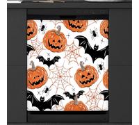 Mexpekil Halloween Bats Spider Bats Dishwasher Magnet Cover 21x26 in, Decorative Waterproof Dishwasher Magnetic Cover Sticker for Kitchen Appliances