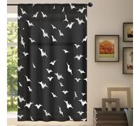 Mexpekil Halloween Scary Bat Voile Curtains 84 Drop, Semi Sheer Curtains for Living Room Bedroom Home Kitchen, 55 inches Wide, 1 Panel