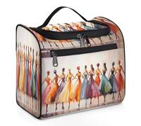Mexpekil Hanging Travel Toiletry Bag with 11 Compartments, Beautiful Women Dancing Ballet on Stage Water-resistant Makeup Cosmetic Bag Travel Organizer for Accessories Shampoo Full-size Container Toil