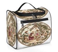 Mexpekil Hanging Travel Toiletry Bag with 11 Compartments, Nativity Scene Celebration Water-Resistant Makeup Cosmetic Bag Travel Organizer for Accessories Shampoo Full-Size Container Toiletries