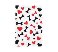 Mexpekil Hearts Dog Bones Light Switch Cover 1 Gang Single Blank Outlet Cover Decorative Wall Plate for Home Office