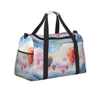 Mexpekil Hot Air Balloon Mountain Duffel Bag Large Carry On Hand Luggage Bags Waterproof Weekender Bags Foldable Tote Bag for Travel Sports Gym Dance