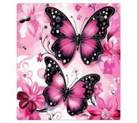 Mexpekil Hot Pink Floral Butterfly Dishwasher Magnet Cover 21x26Inch Decorative Dish Washer Sticker for Front Door Waterproof Kitchen Appliance Panel Magnetic Decal