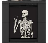 Mexpekil Human Skull Skeleton Dishwasher Magnet Cover 21x26Inch Decorative Dish Washer Sticker for Front Door Waterproof Kitchen Appliance Panel Magnetic Decal
