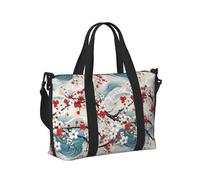 Mexpekil Japanese Cherry Blossoms Travel Duffel Bag Waterproof Sports Gym Bag Large Weekend Overnight Bags for Women Men Foldable Carry On Luggage Tote Bag for Flight