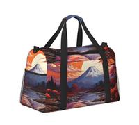 Mexpekil Japanese Nature Scenery Duffel Bag Large Carry On Hand Luggage Bags Waterproof Weekender Bags Foldable Tote Bag for Travel Sports Gym Dance