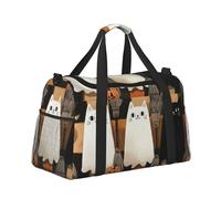 Mexpekil Japanese Three Cats Duffel Bag Large Carry On Hand Luggage Bags Waterproof Weekender Bags Foldable Tote Bag for Travel Sports Gym Dance