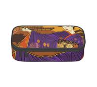 Mexpekil Japanese Woman Geisha Pencil Case for Girls Boys Pencil Bag Stationery Organiser with Compartments School Supply Bag for Students Office