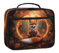Mexpekil Kids Lunch Bag Autumn Forest Fox Lunch Box Bag for Boys Girls Reusable Insulated Bento Tote Bag for School Picnic Work