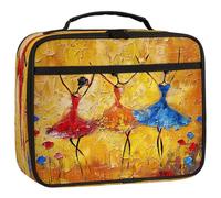Mexpekil Kids Lunch Bag Ballerina Women Abstract Oil Painting Lunch Box Bag for Boys Girls Reusable Insulated Bento Tote Bag for School Picnic Work
