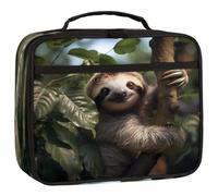Mexpekil Kids Lunch Bag Cute Wildlife Sloth Lunch Box Bag for Boys Girls Reusable Insulated Bento Tote Bag for School Picnic Work