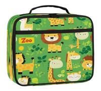 Mexpekil Kids Lunch Bag Cute Zoo Animal Lion Giraffe Lunch Box Bag for Boys Girls Reusable Insulated Bento Tote Bag for School Picnic Work