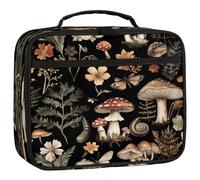 Mexpekil Kids Lunch Bag Forest Plants Mushroom Floral Lunch Box Bag for Boys Girls Reusable Insulated Bento Tote Bag for School Picnic Work