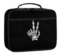 Mexpekil Kids Lunch Bag Funny Hand Skeleton Rock Sign Lunch Box Bag for Boys Girls Reusable Insulated Bento Tote Bag for School Picnic Work