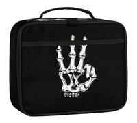 Mexpekil Kids Lunch Bag Hand Skeleton Rock Roll Lunch Box Bag for Boys Girls Reusable Insulated Bento Tote Bag for School Picnic Work
