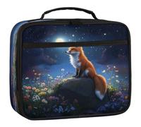 Mexpekil Kids Lunch Bag Wildlife Fox Galaxy Floral Lunch Box Bag for Boys Girls Reusable Insulated Bento Tote Bag for School Picnic Work