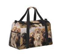 Mexpekil Labrador Retriever Puppies Duffel Bag Large Carry On Hand Luggage Bags Waterproof Weekender Bags Foldable Tote Bag for Travel Sports Gym Dance
