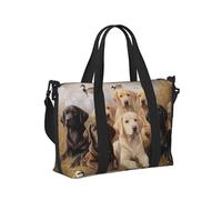 Mexpekil Labrador Retriever Puppies Travel Duffel Bag Waterproof Sports Gym Bag Large Weekend Overnight Bags for Women Men Foldable Carry On Luggage Tote Bags for Flight