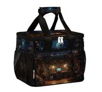 Mexpekil Leakproof Reusable Insulated Cooler Lunch Bag Bookshelf Library Education Book Picnic Lunch Box Tote for Women Men Work Camping Beach Office 24 Can 15L