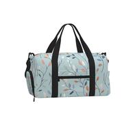 Mexpekil Leaves Branch Gym Bag with Shoe Compartment Waterproof Duffel Bag Large Overnight Weekend Bags Travel Holdall for Women Men Teens