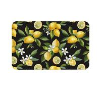 Mexpekil Lemon Branch Door Mat Indoor Outdoor 50x80 cm Non Slip Bath Mat Absorbent Dirt Trapper Entrance Welcome Mat Washable Floor Rugs for Kitchen Bathroom Bedroom