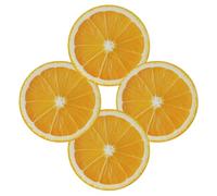 Mexpekil Lemon Orange Round Placemats Set of 4 Heat Resistant Table Mats Modern Table Decorations for Dining Kitchen Wedding Party (39cm)