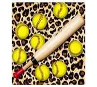 Mexpekil Leopard Print Baseball Dishwasher Magnet Cover 21x26Inch Decorative Dish Washer Sticker for Front Door Waterproof Kitchen Appliance Panel Magnetic Decal