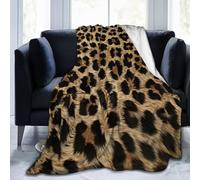 Mexpekil Leopard Print Blanket Soft Cozy Throw Blanket Fluffy Flannel Fleece Blanket for Sofa Bed Camping Travel 125x100cm(50"x40")
