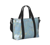 Mexpekil Light Blue Stone Travel Duffel Bag Waterproof Sports Gym Bag Large Weekend Overnight Bags for Women Men Foldable Carry On Luggage Tote Bag for Flight