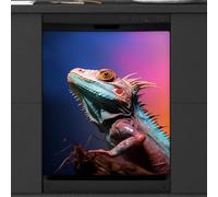 Mexpekil Lizard Dishwasher Magnet Cover 21x26Inch Decorative Dish Washer Sticker for Front Door Waterproof Kitchen Appliance Panel Magnetic Decal