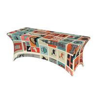 Mexpekil London Icons Rectangle Table Cloth 6ft