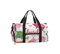 Mexpekil Lovely Pigs Gym Bag with Shoe Compartment Waterproof Duffel Bag Large Overnight Weekend Bags Travel Holdall for Women Men Teens