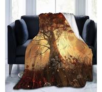 Mexpekil Magic Autumn Tree Blanket Soft Cozy Throw Blanket Fluffy Flannel Fleece Blanket for Sofa Bed Camping Travel 200x150cm(80"x60")