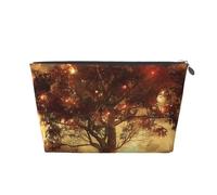 Mexpekil Magic Autumn Tree Makeup Bag Waterproof Cosmetics Storage Organiser Bags Small Makeup Case Pouch Portable Travel Accessories Gifts for Women Men Girls