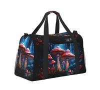 Mexpekil Magic Red Mushroom Duffel Bag Large Carry On Hand Luggage Bags Waterproof Weekender Bags Foldable Tote Bag for Travel Sports Gym Dance