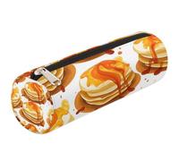 Mexpekil Maple Sugar Pancake Pencil Case School Supplies Pouch Bag for Girls Boys Teenagers, Women Makeup Brush Bag
