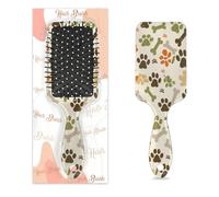 Mexpekil Massage Hair Brush for Women Men Detangling Paddle Brush for Wet or Dry Hair Soft Air Cushion Combs (Dog Paw Prints Bones)