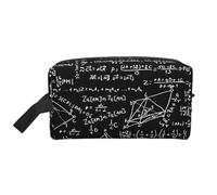 Mexpekil Mathematical Formula Graffiti Travel Toiletry Bag for Women Men Waterproof Wash Bag Large Capacity Makeup Cosmetic Bags Portable Storage Pouch Organiser Bag