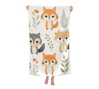 Mexpekil Microfibre Bath Towel 130x80cm Little Animals Beach Towel Lightweight Swimming Towel for Adults
