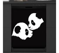 Mexpekil Mom Baby Panda Dishwasher Magnet Cover 21x26Inch Decorative Dish Washer Sticker for Front Door Waterproof Kitchen Appliance Panel Magnetic Decal