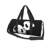 Mexpekil Mom Baby Panda Foldable Gym Bag Carry On Travel Duffle Bags Waterproof Woman Men Hand Luggage Bag Large Weekend Overnight Bags for Sports Dance with Removable Strap