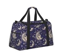 Mexpekil Moon Sun Stars Duffel Bag Large Carry On Hand Luggage Bags Waterproof Weekender Bags Foldable Tote Bag for Travel Sports Gym Dance