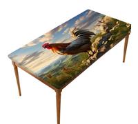 Mexpekil Mountain Chicken 5FT Rectangle Fitted Table Cover